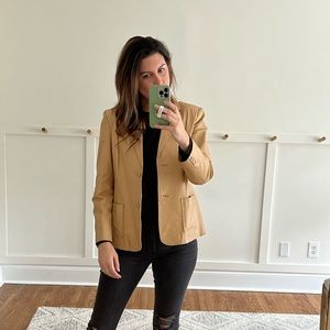 100% Leather Blazer M